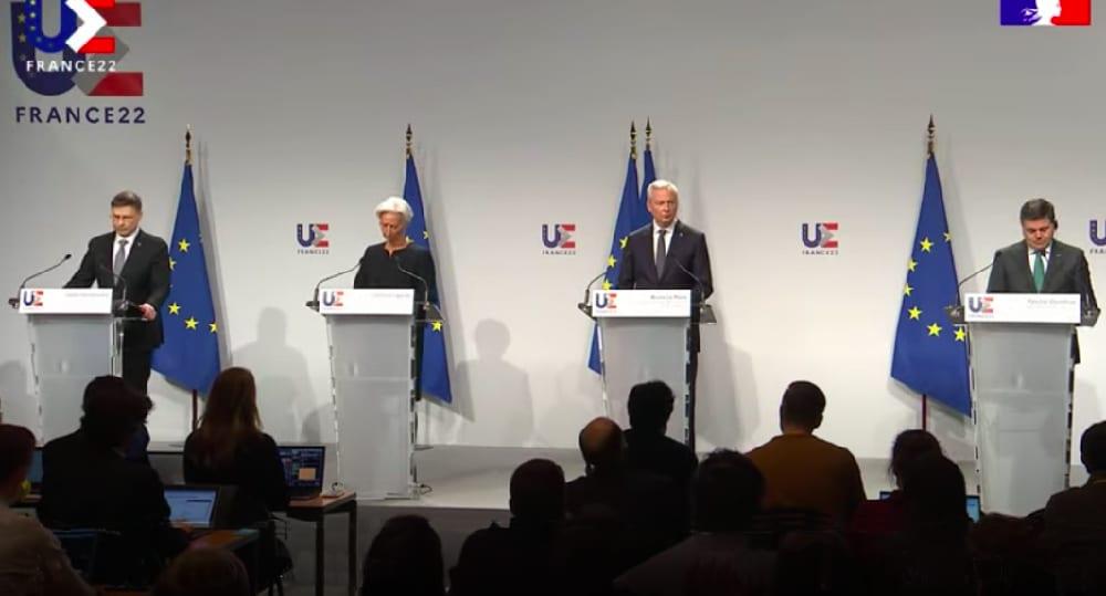 press conference of economy and finance ministers