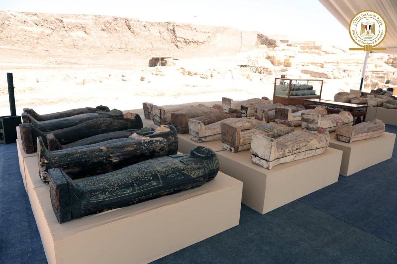 250 richly painted sarcophagi have been discovered in Egypt
