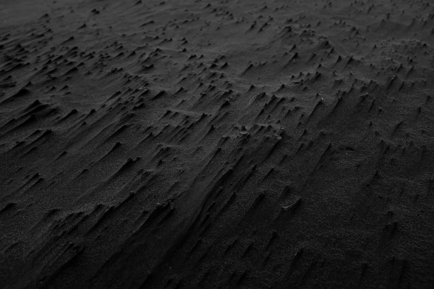 The largest desert in Europe is completely covered with black sand
