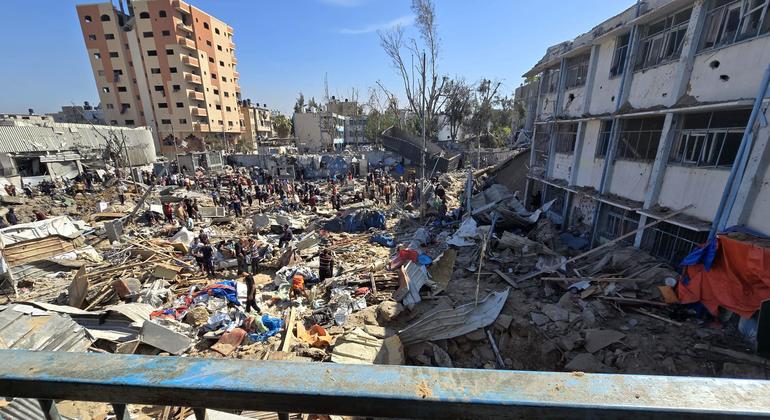 New horror in Gaza as double strike on school shelter kills 30