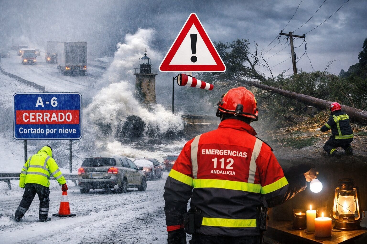 Storm Kristin brings snow, wind and power cuts to Spain