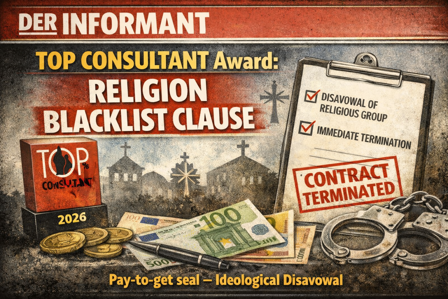 Germany’s TOP CONSULTANT: Pay for Seal — through Religious Blacklist Clause