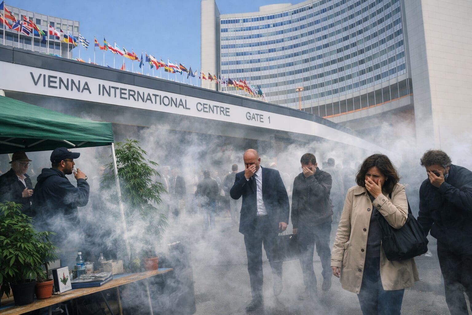 Cannabis smoking at UN Drug Summit sparks outrage in Vienna