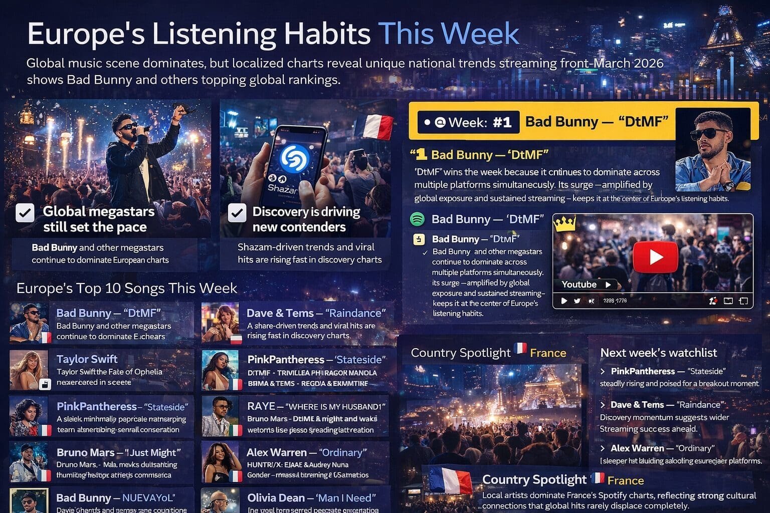 Weekly European soundtrack: Global giants hold firm as local scenes retreat