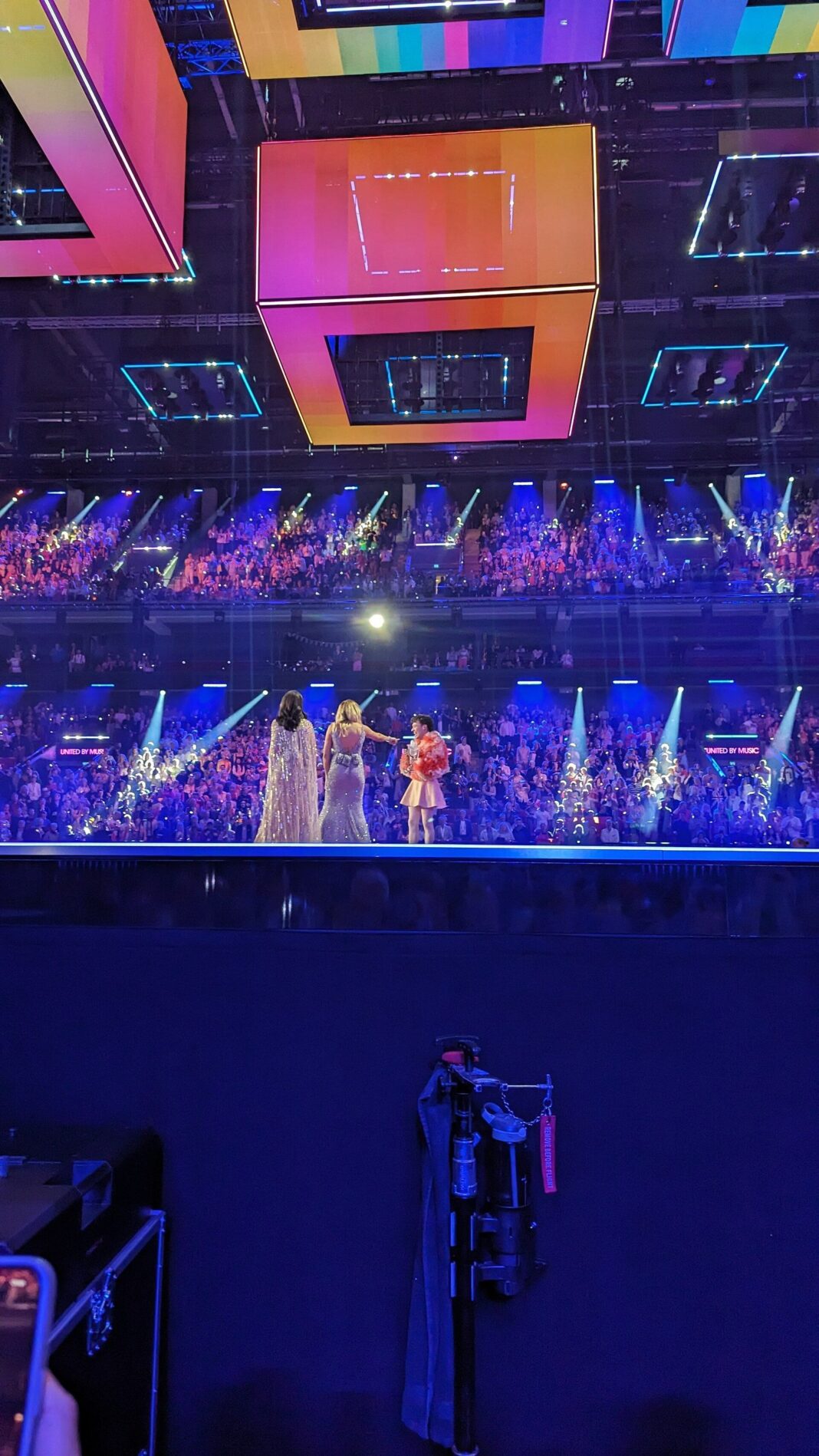 Nemo with the Eurovision 2024 trophy