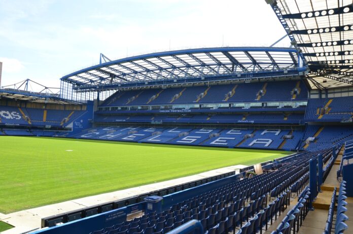 Stamford Bridge stadium in London